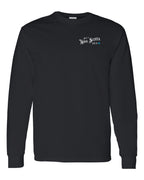 Just a NS Guy Blue Left Chest and Back Long Sleeve Tee - Unisex