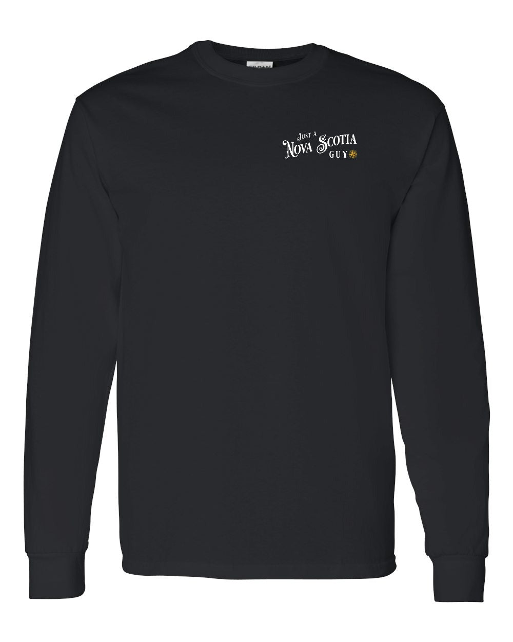 Just a NS Guy Yellow Compass Left Chest Long Sleeve Tee - Unisex