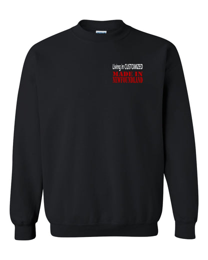 Living in Custom Made in Newfoundland Left Chest Crewneck Sweatshirt