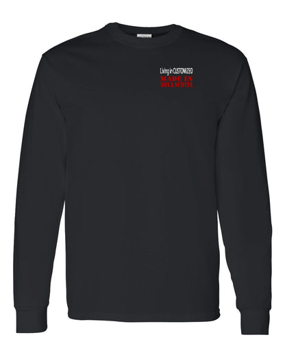 Living in Custom Made in Nova Scotia Left Chest Long Sleeve Tee