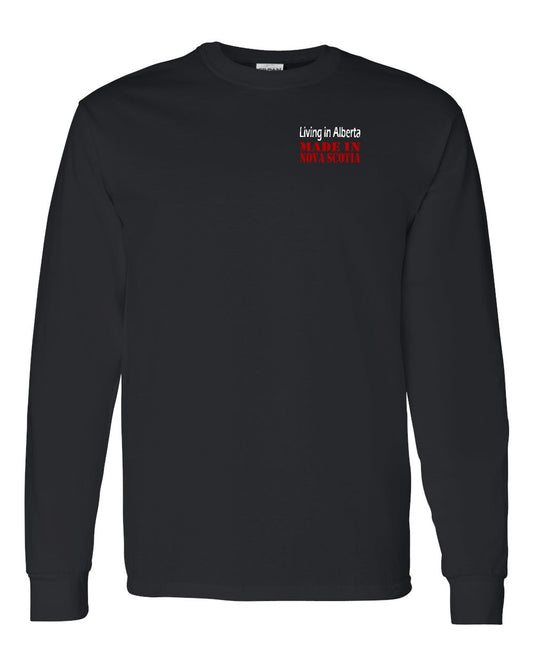 Living Alberta Made in Nova Scotia Left Chest Long Sleeve Tee