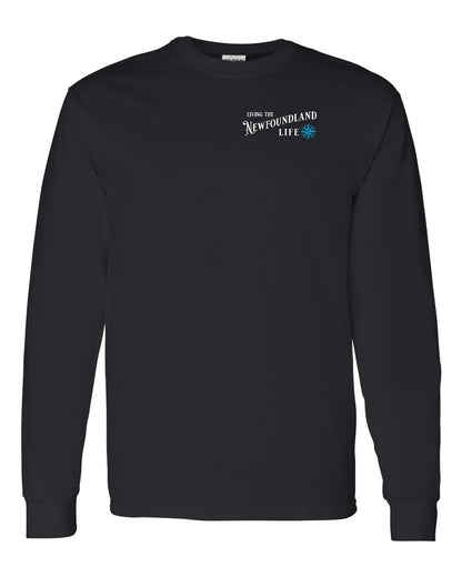 Living the Newfoundland Life blue Left Chest Long Sleeve