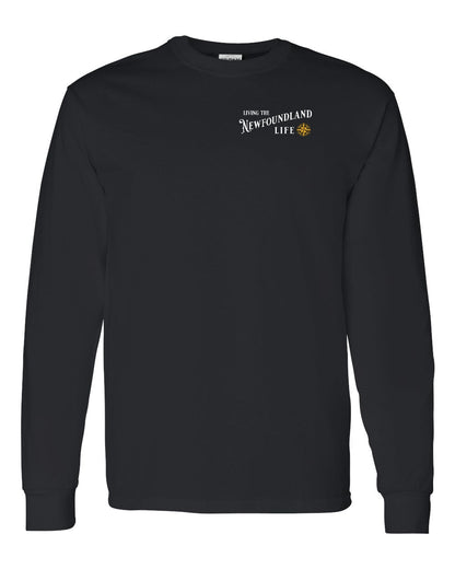Living the Newfoundland Life yellow Left Chest and Back Long Sleeve
