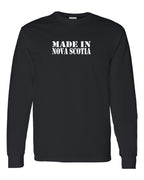Made In NS ( White Lettering) Long Sleeve Tee - Unisex
