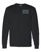 Made In NS ( Tartan Lettering) Left Chest Long Sleeve Tee - Unisex