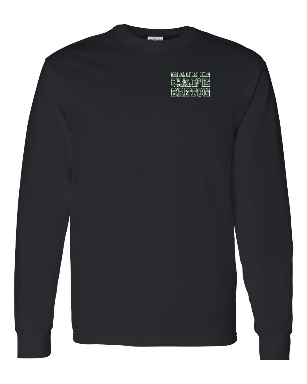 Made In Cape Breton Tartan Left Chest and Back Long Sleeve Tee