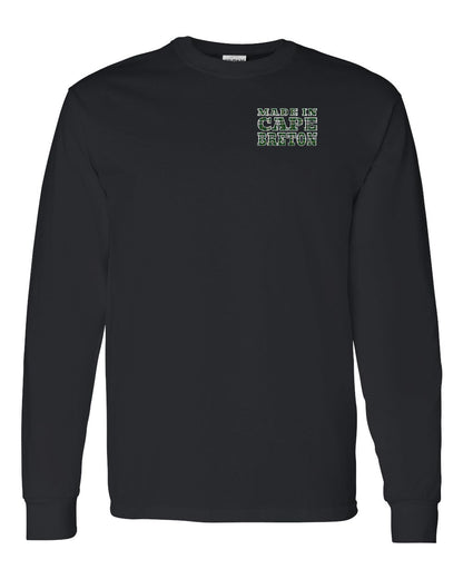 Made In Cape Breton Tartan Left Chest and Back Long Sleeve Tee