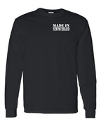 Made In NFLD ( White Lettering) Left Chest Long Sleeve - Unisex