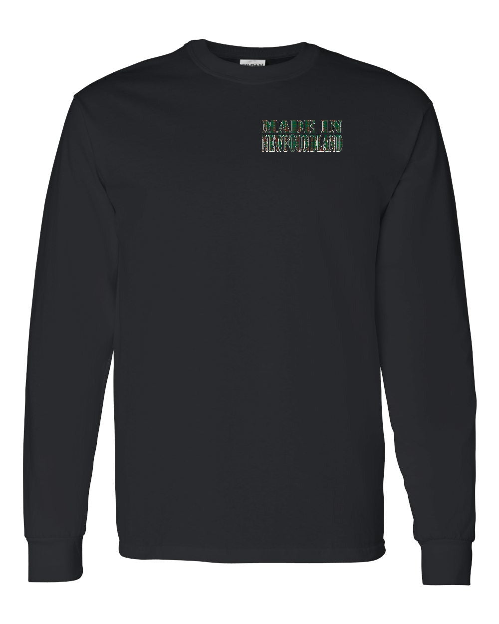 Made In NFLD ( Tartan Lettering) Left Chest Long Sleeve - Unisex