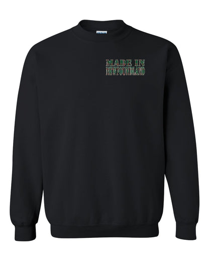 Made In Newfoundland ( Tartan Lettering) Left Chest Crewneck Sweatshirt
