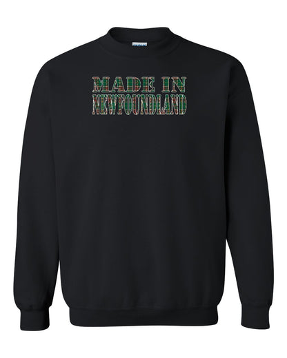 Made In Newfoundland ( Tartan Lettering) Full Crewneck Sweatshirt