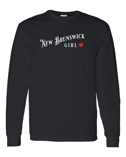 New Brunswick Girl Red Heart Full Long Sleeve Tee
