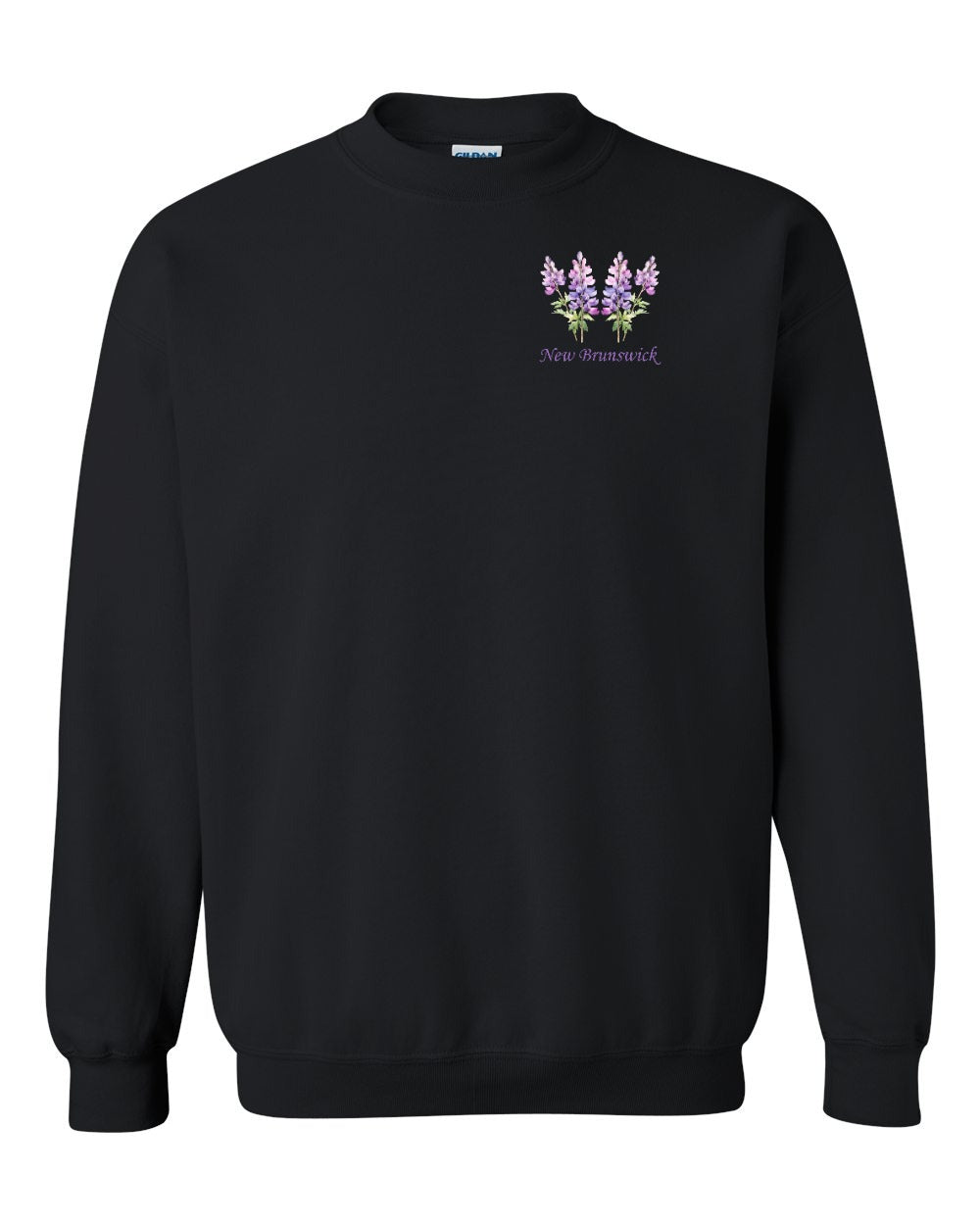 New Brunswick Lupins Left Chest and Back Crewneck Sweatshirt