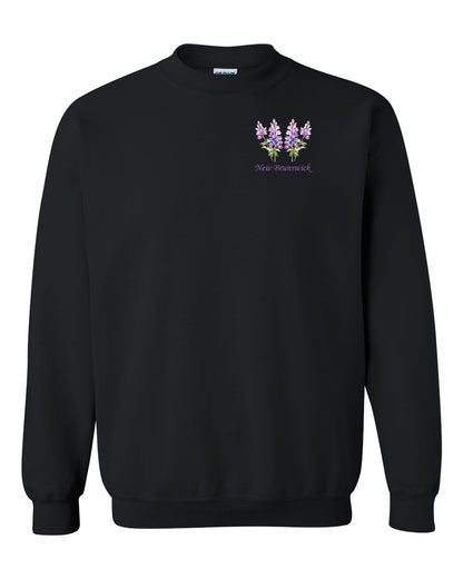 New Brunswick Lupins Left Chest and Back Crewneck Sweatshirt