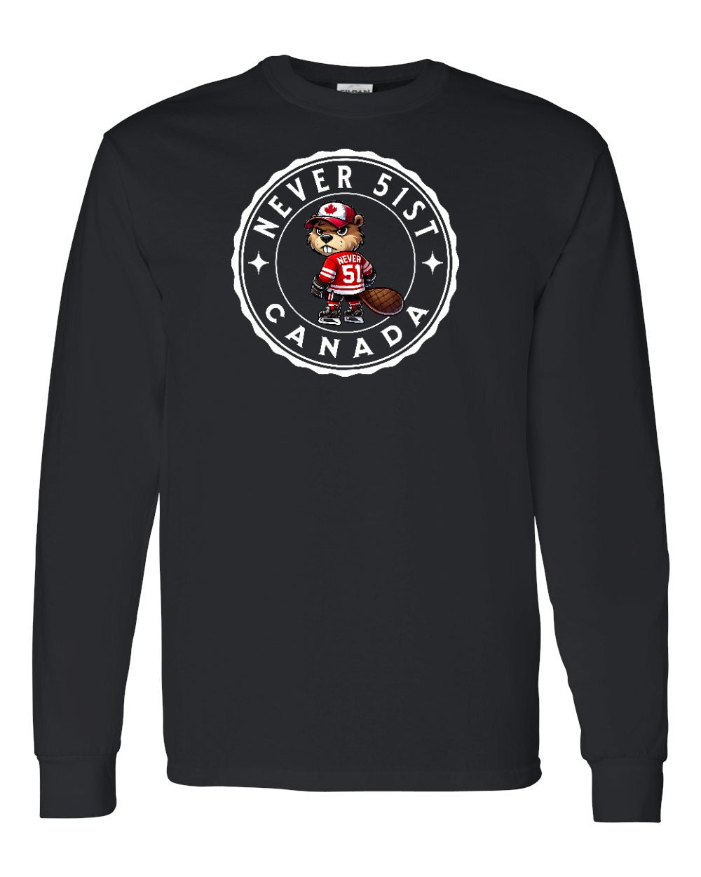 Never 51st Beaver Long Sleeve - Gildan Canada (sewn Internationally) - Unisex