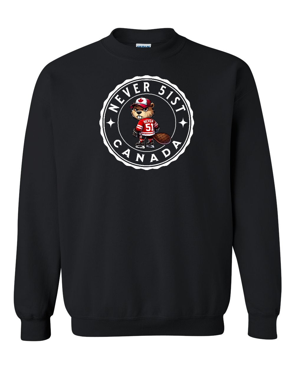 Never 51st Beaver Crewneck Sweatshirt - Gildan Canada (sewn Internationally) - Unisex