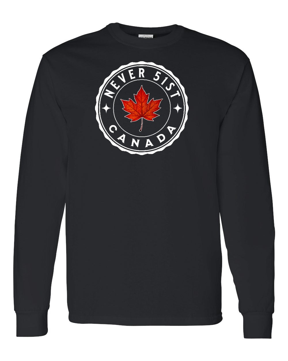 Never 51st Leaf Long Sleeve - Gildan Canada (sewn Internationally) - Unisex