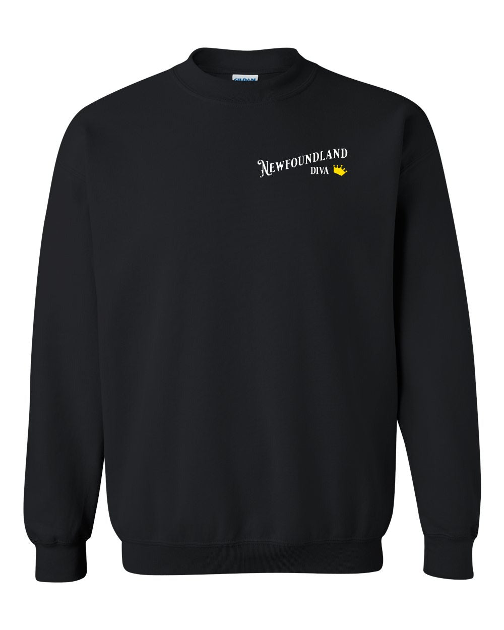 Newfoundland Diva Left Chest and Back Crewneck Sweatshirt