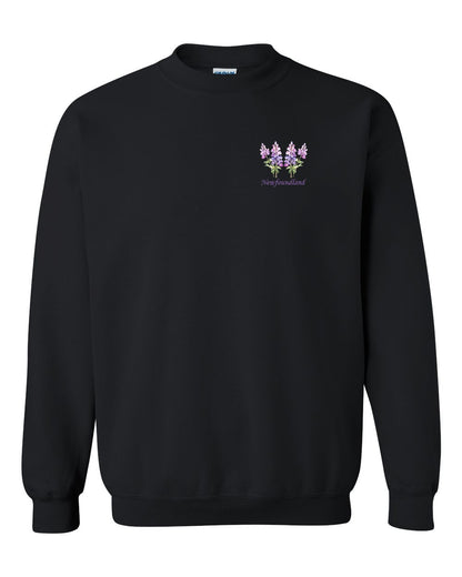 Newfoundland Lupins Left Chest Crewneck Sweatshirt