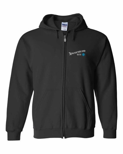 Newfoundland Guy blue Left Chest Zip Hoodie