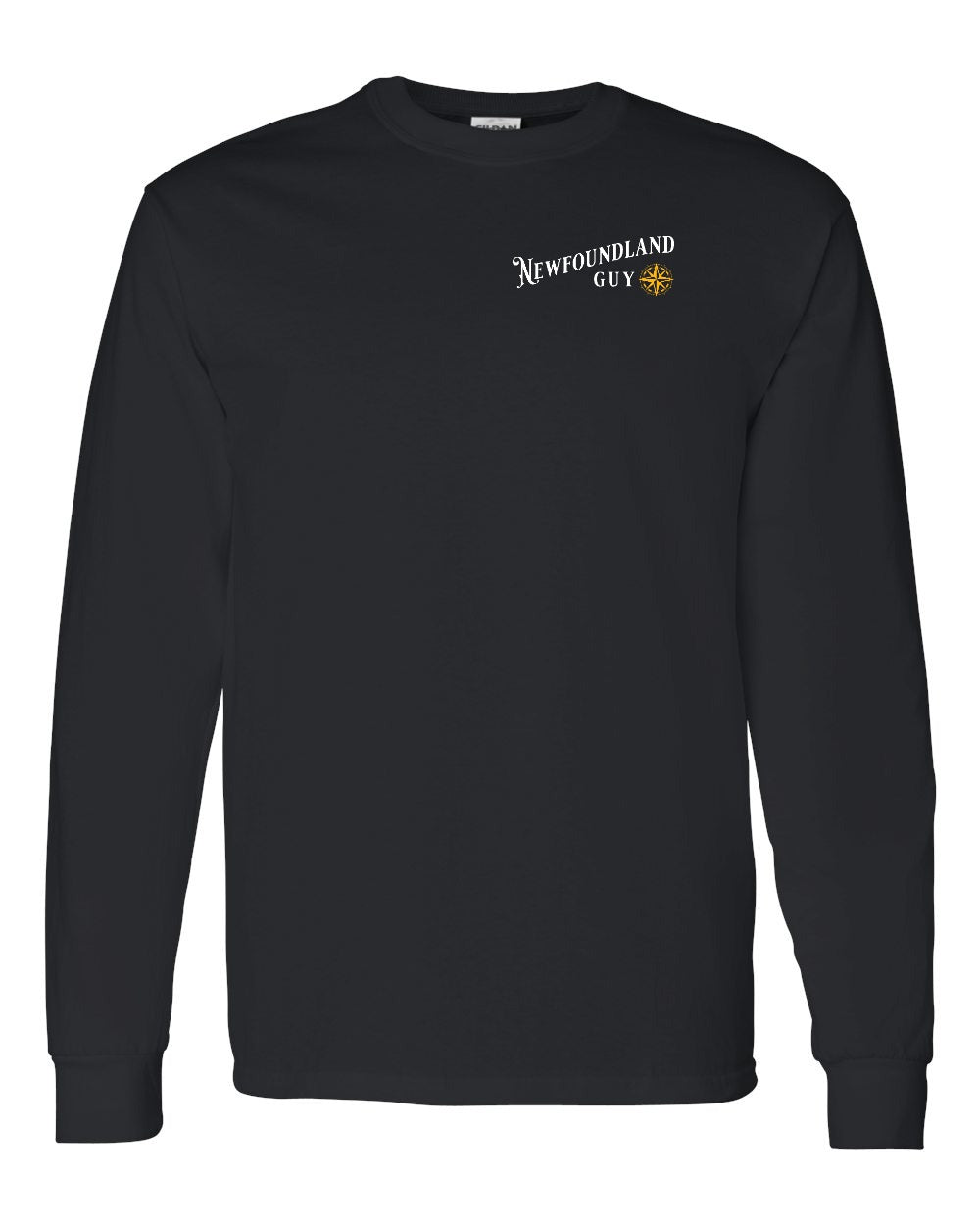 NFLD Guy Yellow Compass Left Chest and Back Long Sleeve - Unisex
