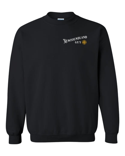 Newfoundland Guy yellow Left Chest and Back Crewneck Sweatshirt