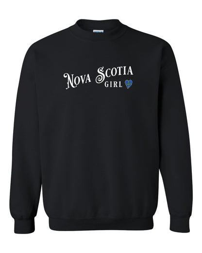 Nova Scotia Girl Tartan Heart Full crew-neck