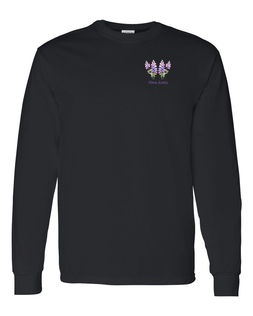 Nova Scotia Lupins Left Chest and Back Long Sleeve Tee