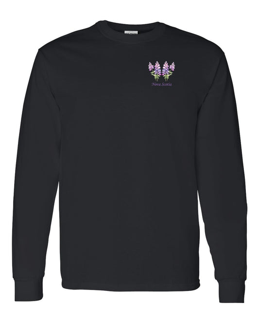Nova Scotia Lupins Left Chest and Back Long Sleeve Tee