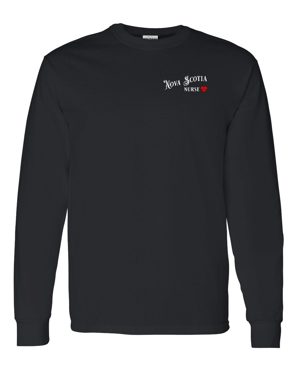 Nova Scotia Nurse Left Chest Long Sleeve Tee