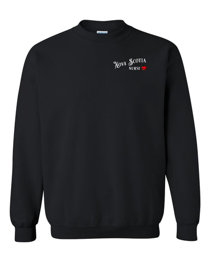 Nova Scotia Nurse Left Chest and Back crew-neck