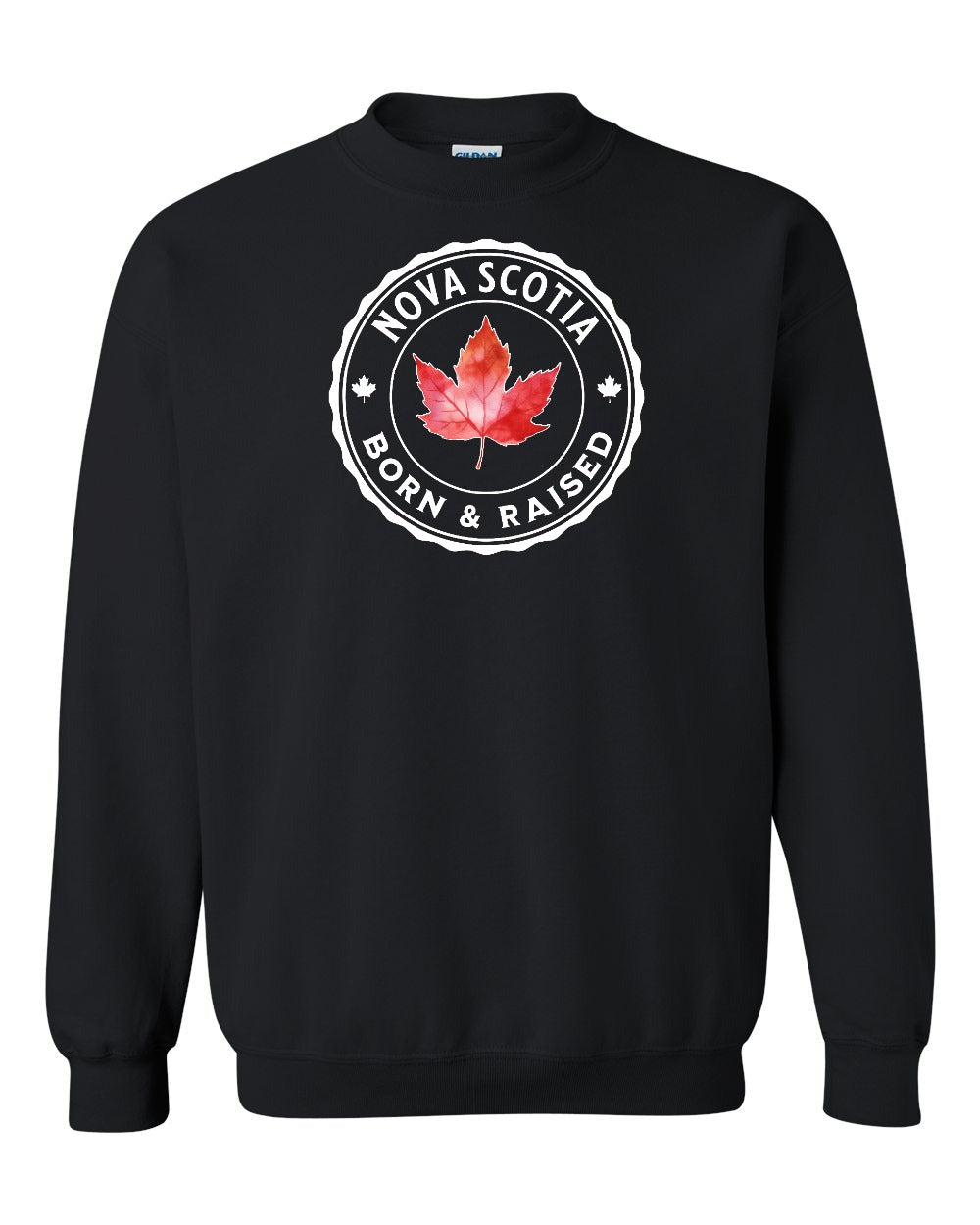 Born and Rasied NS Crewneck Sweatshirt - Gildan Canada (sewn Internationally) - Unisex