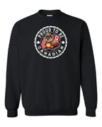 Proud to be Canadian Beaver Crewneck Sweatshirt - Gildan Canada (sewn Internationally) - Unisex
