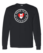Proud to be Canadian Heart Flag Long Sleeve - Gildan Canada (sewn Internationally) - Unisex