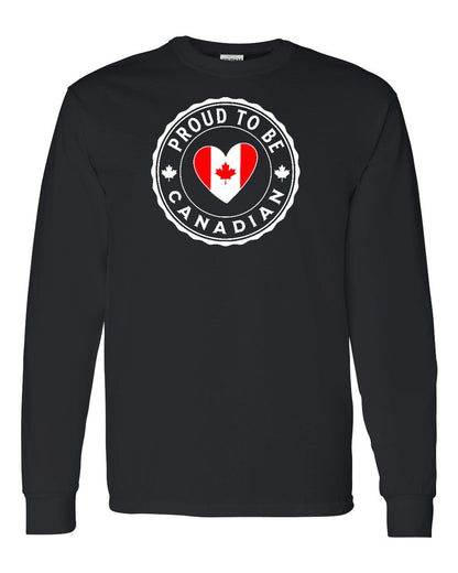 Proud to be Canadian Heart Flag Full Long Sleeve