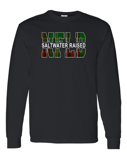 Newfoundland Saltwater Raised Full Front Long Sleeve Tee Printed NOT STITCHED