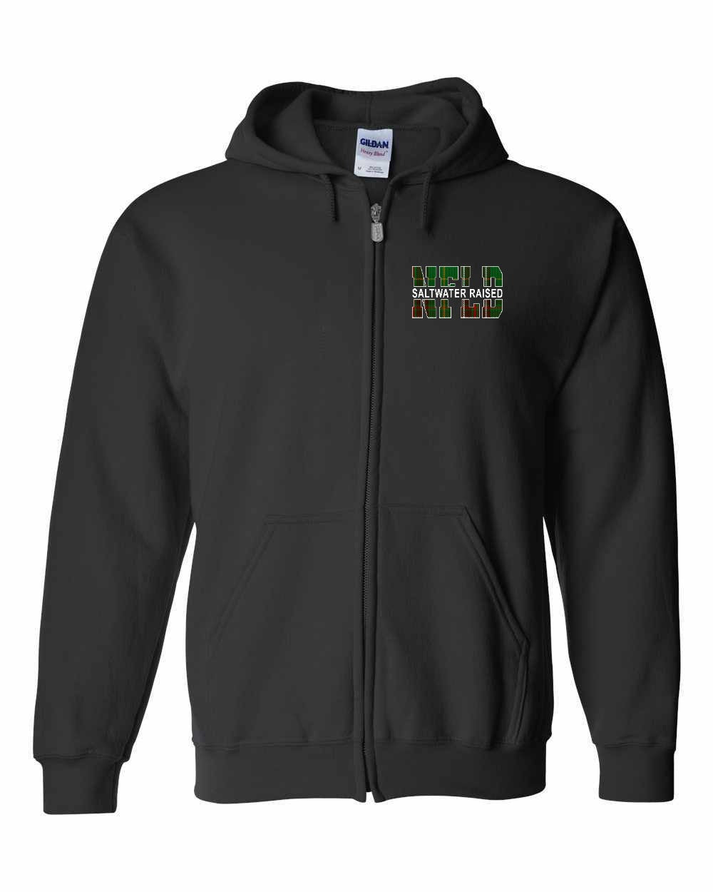 NFLD Saltwater Raised Left Chest Zip Hoodie - Unisex