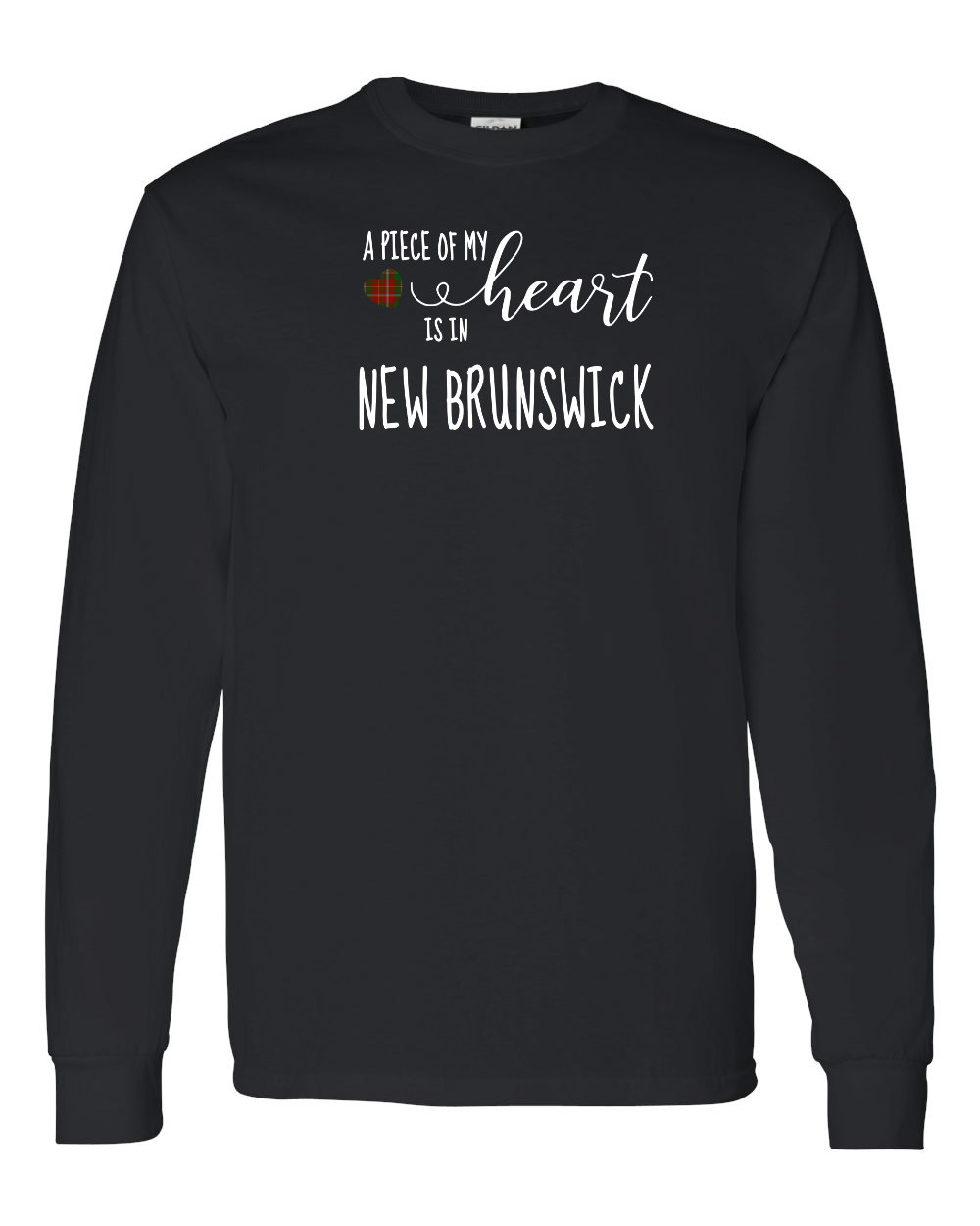 A piece of My heart in NB Tartan Heart Long Sleeve Tee - Unisex