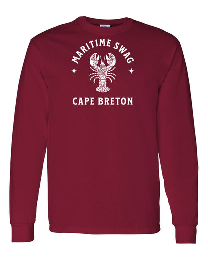 Maritime Swag Cape Breton Mandala white Lobster Full Long Sleeve Tee