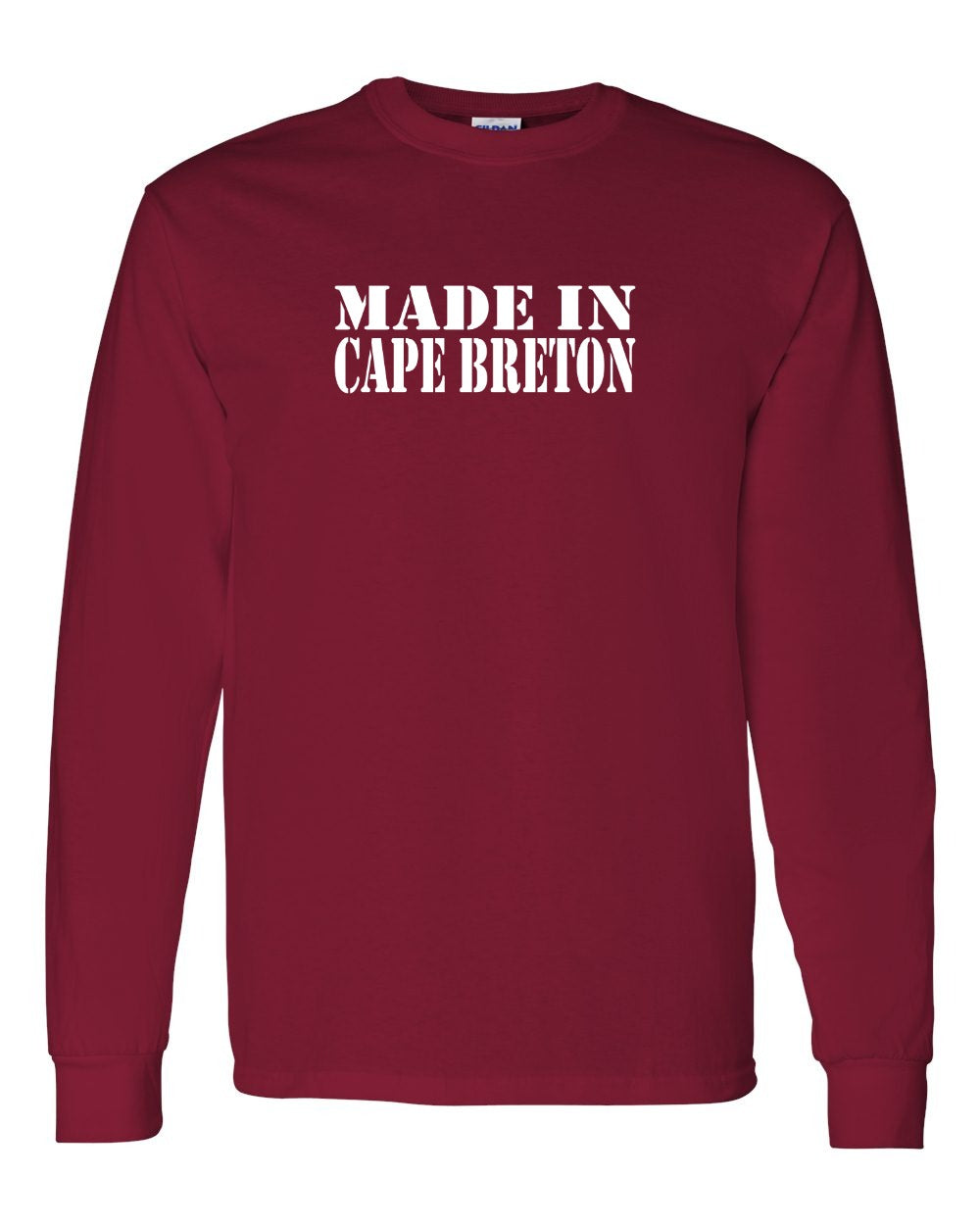Made In Cape Breton White Full Long Sleeve Tee