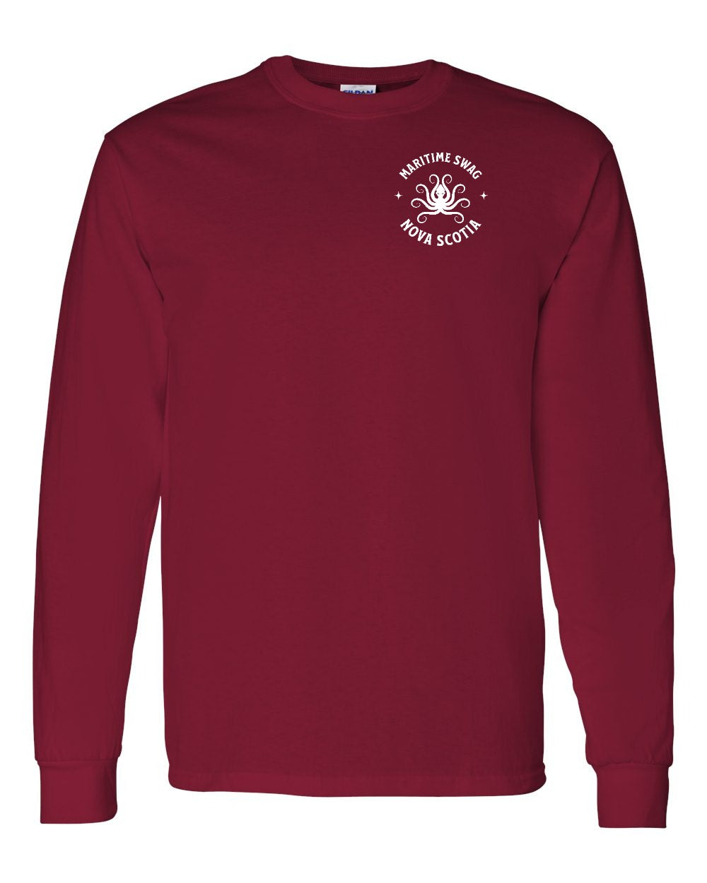 Maritime Swag Nova Scotia Octopus Left Chest Long Sleeve Tee