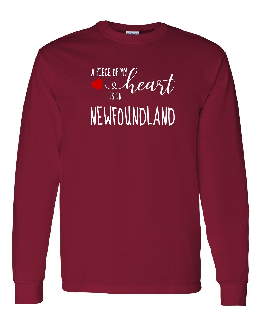 A piece of My heart in NFLD (Red Heart) Long Sleeve - Unisex