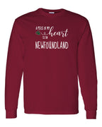 A piece of My heart in NFLD Tartan Heart Long Sleeve - Unisex