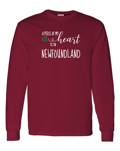 A piece of My heart in Newfoundland (Tartan Heart) Full Long Sleeve