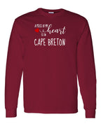 A piece of My heart in CB (Red Heart) Long Sleeve Tee - Unisex