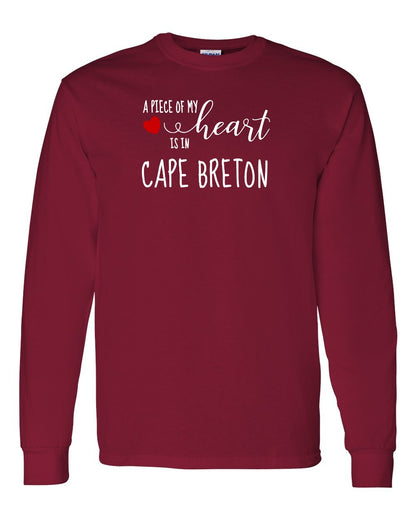 A piece of My heart in Cape Breton (Red Heart) Full Long Sleeve Tee