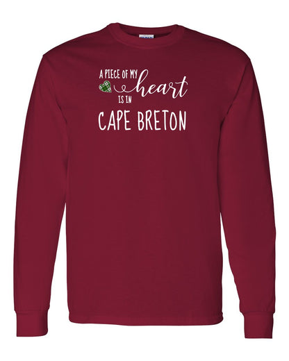 A piece of My heart in Cape Breton (Tartan Heart) Full Long Sleeve Tee