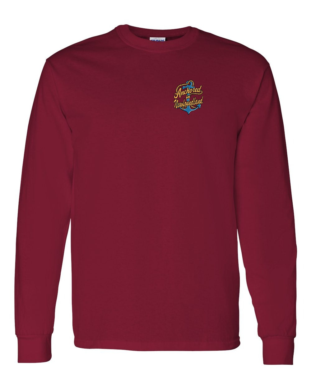 Anchored in NFLD (New Design) Left Chest Long Sleeve - Unisex