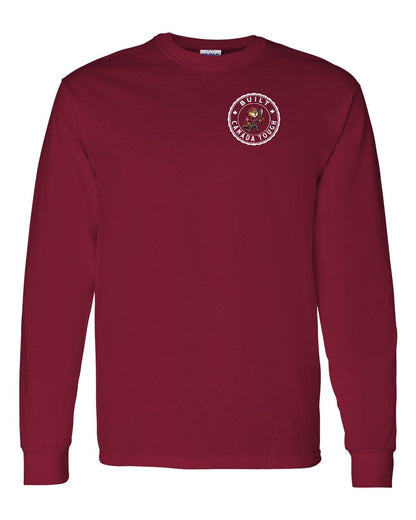 Built Canada Tough Male Beaver Left Chest and Back Long Sleeve