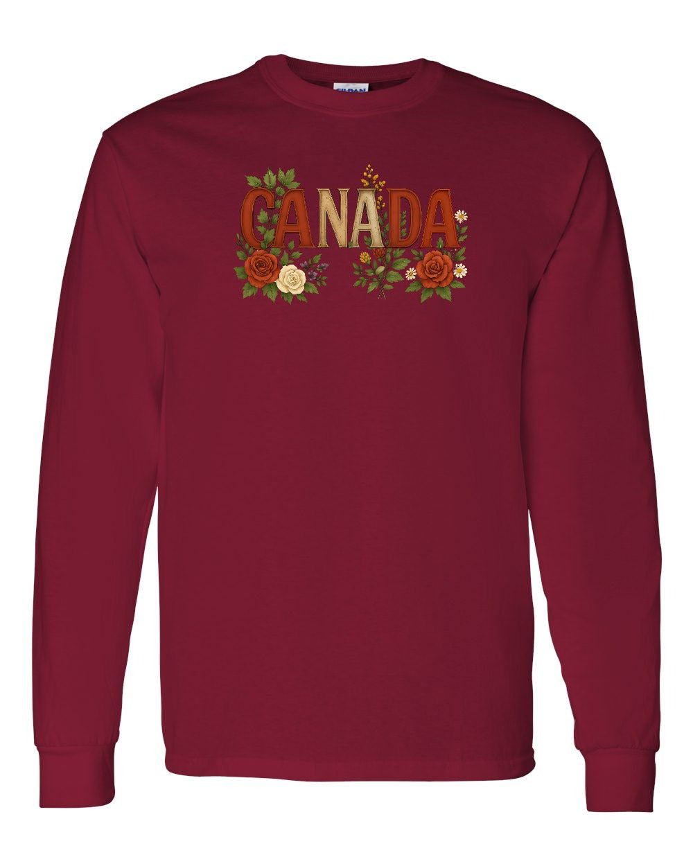 Canada Flowers Long Sleeve - Gildan Canada (sewn Internationally) - Unisex